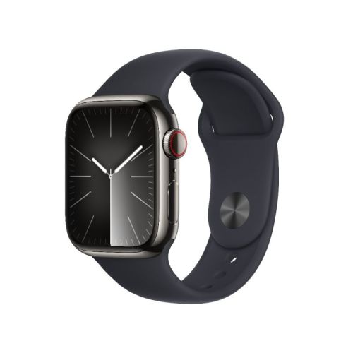 Apple Watch Series 9 GPS + Cellular 41mm Stainless Steel Case with Sport Band